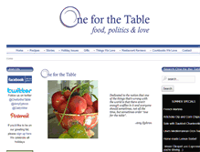 Tablet Screenshot of oneforthetable.com